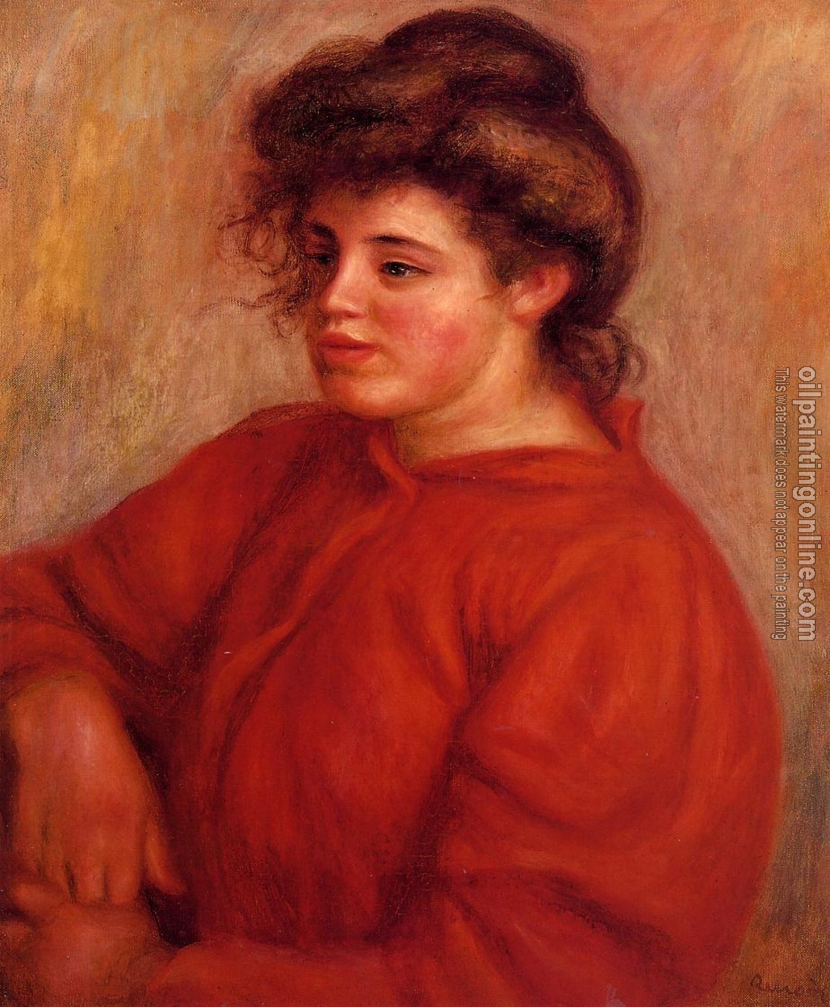 Renoir, Pierre Auguste - Woman in a Red Blouse